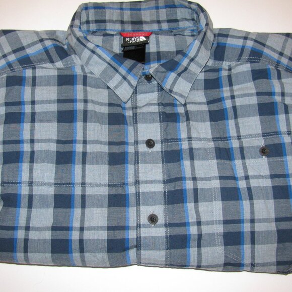 The North Face Button Down Shirt Adult LARGE fishing Plaid Hiking Mens NORTHFACE - Picture 1 of 6
